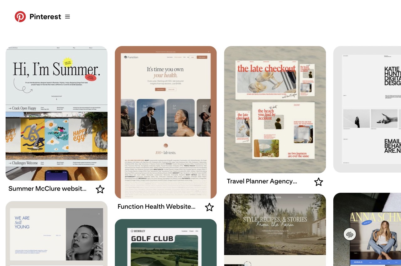 Web Design Inspo 2026 (Pinterest Moodboard)